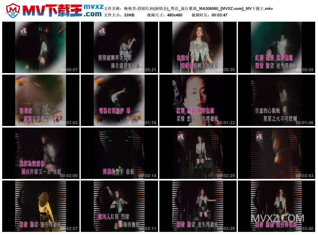 梅艳芳-烈熖红唇(演唱会)_粤语_流行歌曲_MA306060